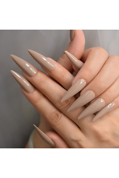 Choice L6147 أظافر صناعية طويلة بمقاسات كبيرة بألوان ثابتة ولمسات نهائية لامع...