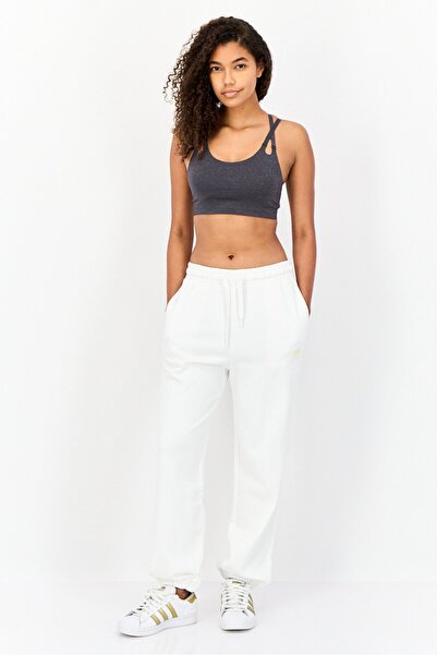 Esprit Women Regular Fit Embroidered Logo Sweatpants, White