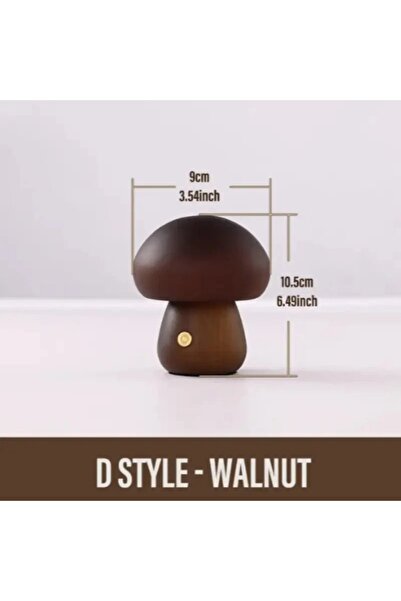 Choice مصباح طاولة على شكل فطر من النوع 2 قابل لإعادة الشحن يعمل باللمس ومحمو...