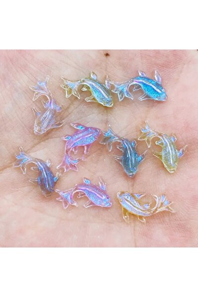 NAILFYOU 20pcs 20pcs 3D Kawaii Resin Mixed Fish Nail Art Decorations Cartoon ...