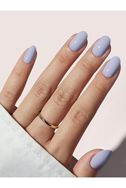 Choice أظافر ARTAUG متوسطة الحجم باللون الأزرق الفاتح، 24 قطعة، مربعة سوداء ع...