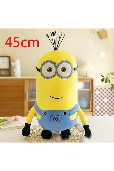 Choice 45cm Minions Movie Periphery Yellow Plush Bob Plush Stuart Stuffed Toys In Jeans Soft Dolls Pillow D