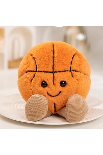 Choice about 10-14CM basketball yellow Adorable Basketball Football Tennis Baseball Billiards Plush Toys So