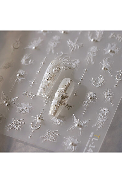 Choice قطعة واحدة من ملصقات أظافر الفراشات اللامعة TL-140، قطعة واحدة من ملصق...