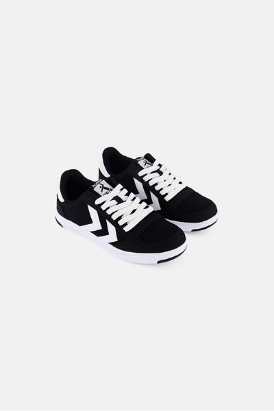 hummel Kids Boy Stadil Light Canvas Lace Up Outdoor Shoes, Black