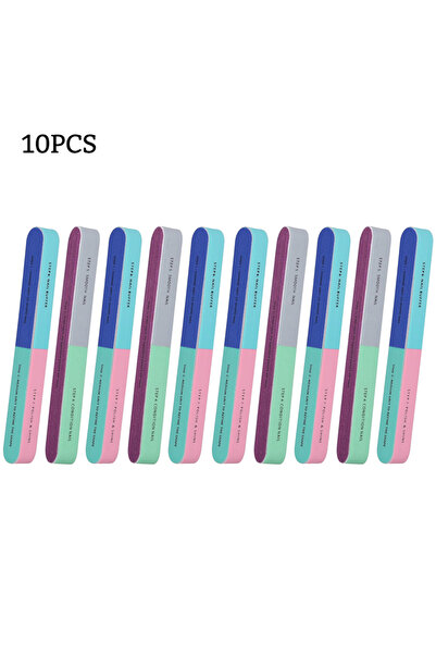 Choice 10 قطع 10/1 قطعة مبرد أظافر أدوات تلميع سباعية الجوانب مانيكير باديكير مبرد أظافر احترافي فن الأظافر