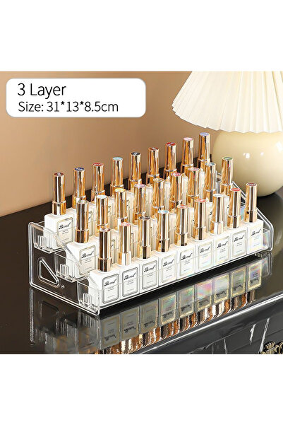 Choice4 رف عرض طلاء الأظافر الأكريليكي الشفاف متعدد الطبقات، منظم مستحضرات ال...