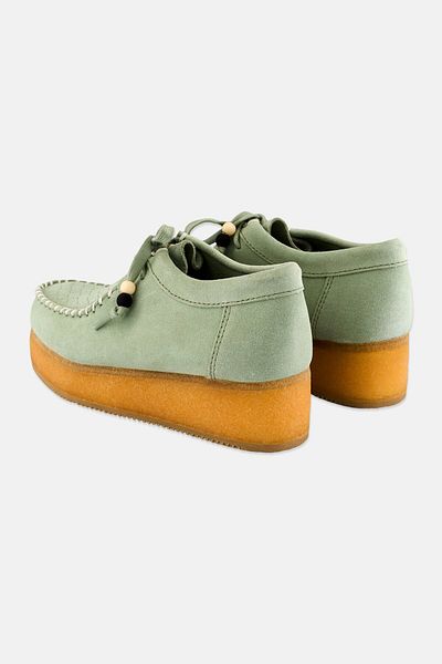 CLARKS Women Standard Lace Up Casual Shoes, Sage Green