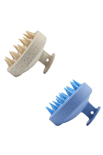 Choice Mix-2pcs Silicone Shampoo Brush Head Scalp Massage Comb Hair Washing C...