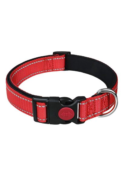 Choice M Red Pet Nylon Reflective Collar Cat and Dog Collar Adjustable Reflective Cat and Dog Collar