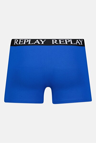 Replay Men 2 Pack Brand Logo Trunks, Black