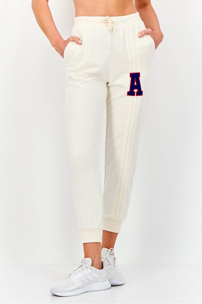 adidas Women Sportswear Fit Brand Logo Sweatpants, Cream
