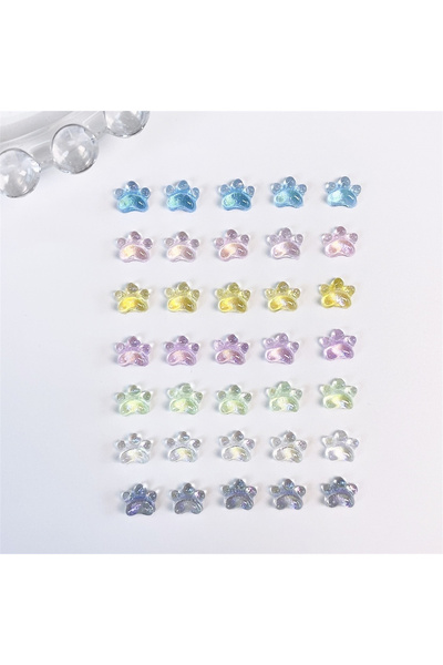 NAILFYOU 20 قطعة من زينة أظافر مخالب القطط اللامعة على شكل كاواي يابانية من ا...