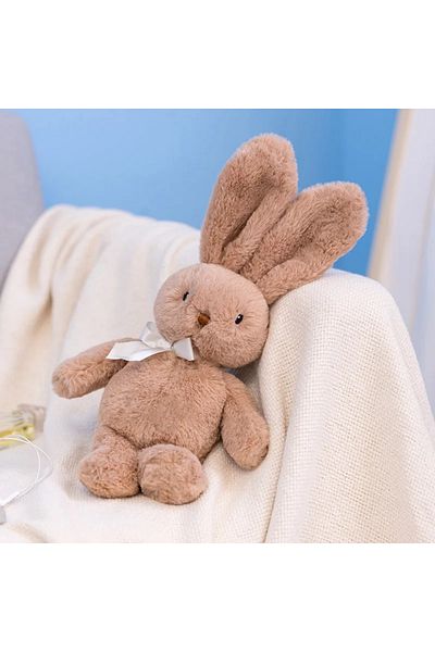 Choice 25cm Brown Kawaii Pillows Rabbit Plushie Toys Bow Tie Hug Doll Creative Girls' Gifts Doll Kawaii Rab