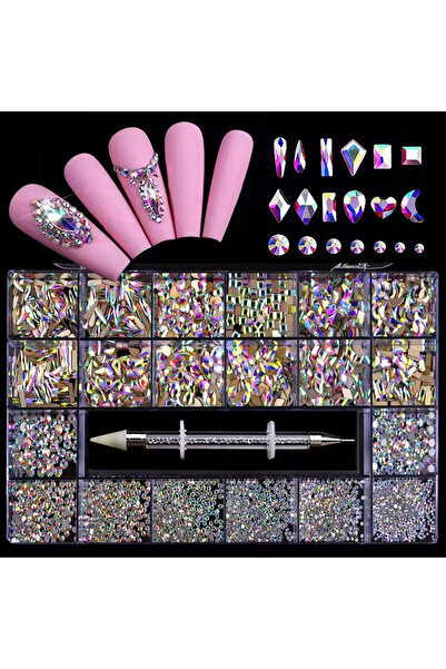 Choice1 AB Rhinestones red champagne Glass Crystal Diamond Flat Rhinestone Na...