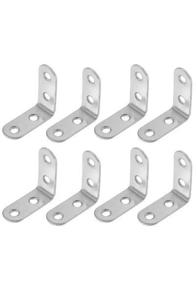 Choice 10pcs L Shaped Corner Brackets 90 Degree Right Angle Connectors Metal Bracket Fastener for Wood Furn