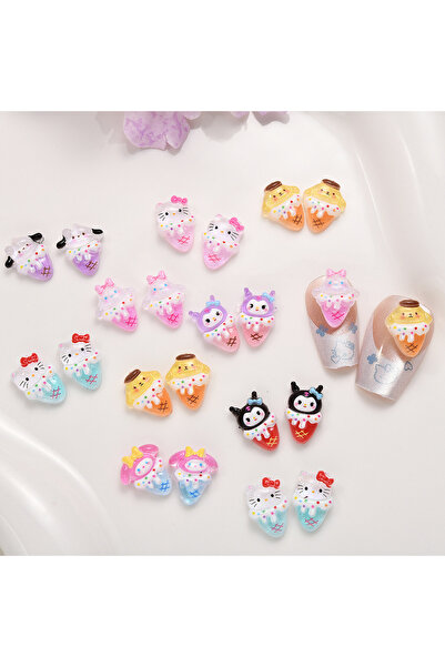 Choice G020-Mix (50 قطعة) 50 قطعة من زينة فن الأظافر الصغيرة اللطيفة من الرات...