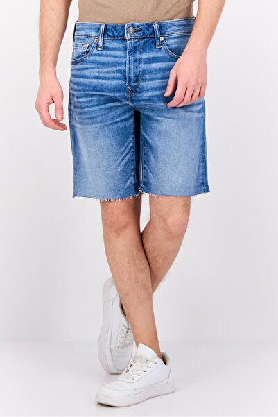 AMERICAN EAGLE Men Washed Denim Short, Blue