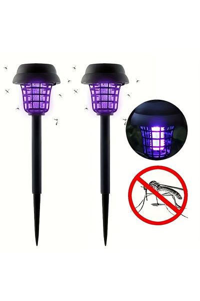 JOYINLED 2pcs Killer Lamp 2pcs, Solar Mosquito Killer Lamp,Garden Fly Trap Lamp,Yard Mosquito Trap Electric S