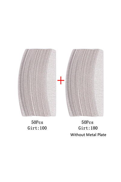 Choice مبرد أظافر بديل من ورق الصنفرة بحبيبات 100-180، 100 قطعة، بمقبض معدني،...