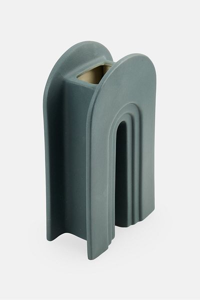 Muy Mucho Ceramic Vase, Grey
