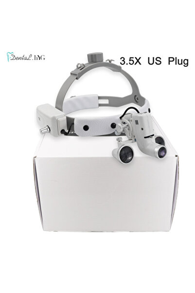 Choice 3.5X US Plug 2.5X/3.5X Dental LED Light Lamp Binocular Loupes Brightne...