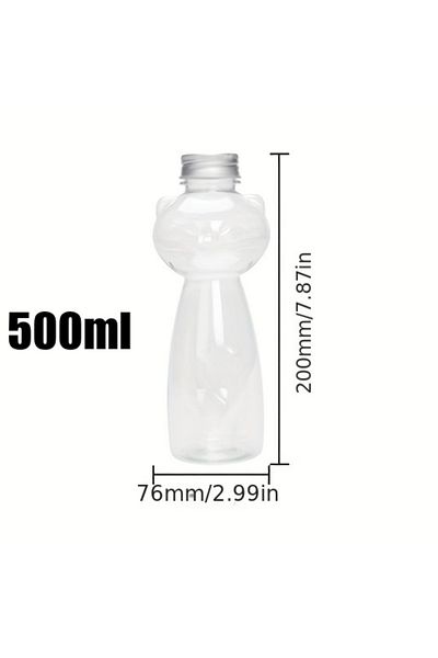 Choice 1pc 500ml Kawaii Cat Water Bottles For Milk Tea Coffee Juice Portable Drinking Cup Home Transparent