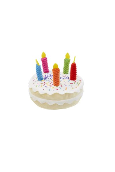 Choice Cake toys Dog Birthday Cake Toy Soft Plush Squeaky with Colourful Candles Durable Funny Stuffed Chew