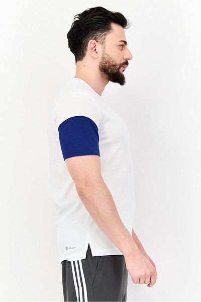 adidas Men Sportswear Fit Short Sleeves Outdoor T-Shirt, White