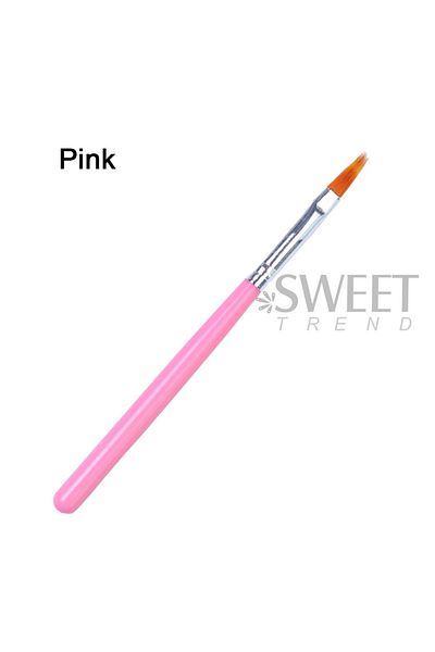 Choice Pink 1pcs Nail Brush Pen UV Gel Gradient Bloom Nail Art Painting Wood Handle Nylon Hair Black White