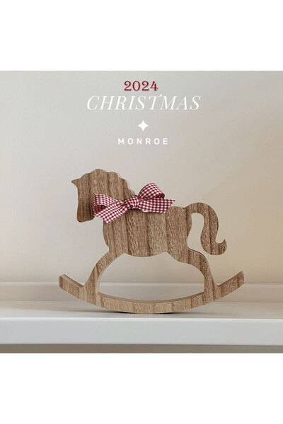 Choice ديكورات سطح المكتب على شكل حصان طروادة خشبي صغير لغرفة المعيشة وطاولة قهوة ومطعم وجو خشبي