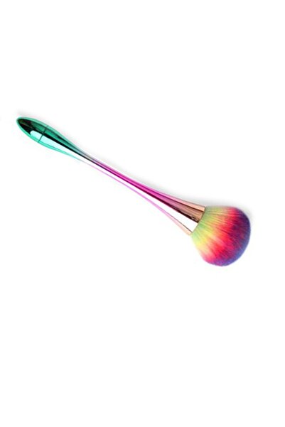 Choice فرشاة بودرة ذهبية بألوان قوس قزح، 6 أنماط، فرشاة مكياج احترافية لفن الأظافر، كبيرة لمستحضرات التجميل للوجه