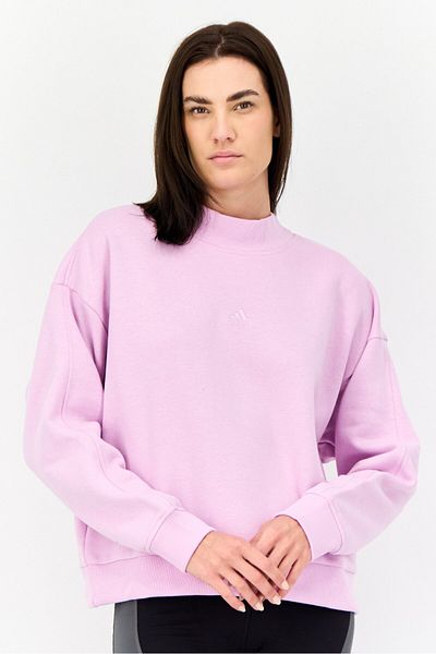 adidas Women Sportswear Fit Long Sleeves Outdoor Sweatshirt, Lavender