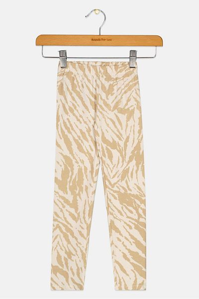 GAP Kids Girl Animal Pattern Pull On Leggings, Brown