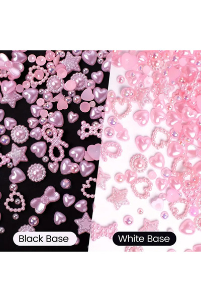 Choice 50 قطعة من خرزات أظافر Y2K ثلاثية الأبعاد على شكل قلب ونجمة وقمر وخرزا...