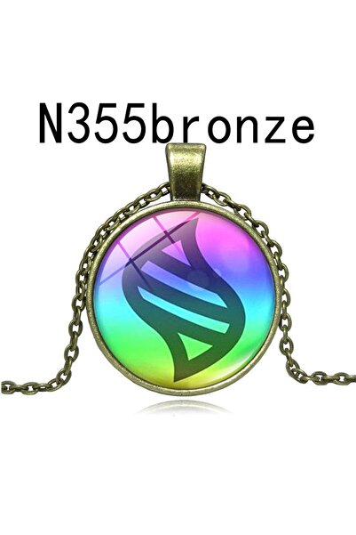 Choice قلادة N355-برونزية من أنيمي ميجا ستون بوكي مع قبة زجاجية وقلادة من الك...