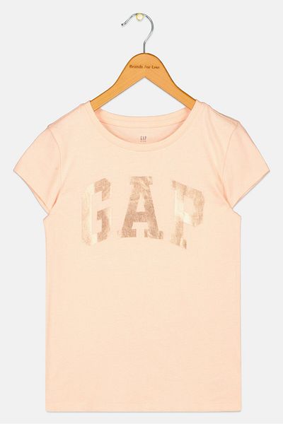 GAP Kids Girl Brand Logo Top, Peach