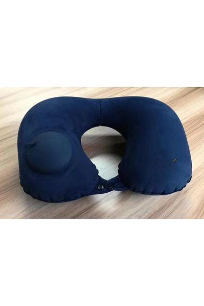 Choice Dark Blue Cross-border inflatable u-shaped pillow neck protector U-shaped travel artifact cervical s