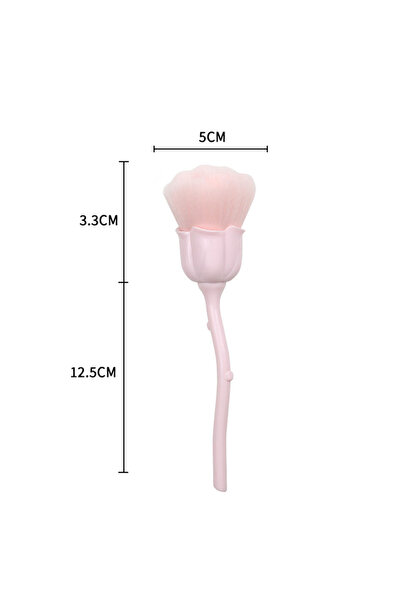 Choice فرشاة أظافر وردية اللون، فرشاة فنية للأظافر على شكل وردة ذهبية، دائرية...