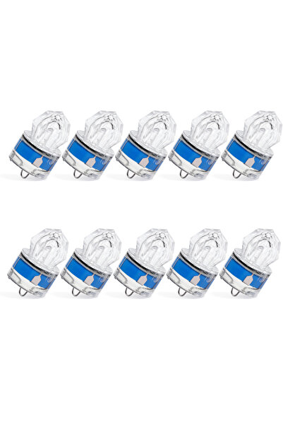 Choice 10 قطع من مصابيح الصيد LED الزرقاء، ضوء عميق تحت الماء، أنبوب ماسي مقا...