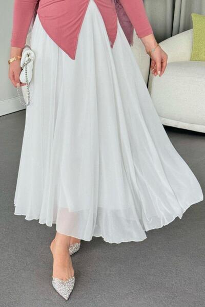 Şulemoda Giyim Dove Skirt White