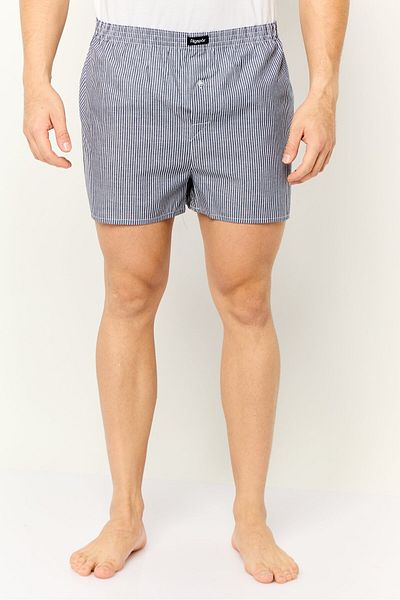Algspar Men 2 Pieces Stripe Woven Boxers, Multicolor