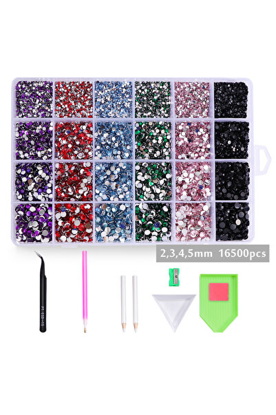 Ywbeads مجموعة من 8 قطع من أحجار الراين الكريستالية للأظافر، مقاس 2-5 مم، أحج...