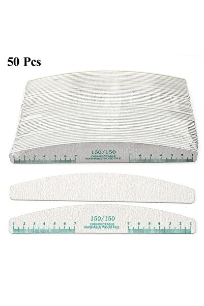 Choice 50 قطعة من مبرد الأظافر Grit150، 50 قطعة من مبرد الأظافر الخشبي، كتلة تلميع، باديكير، مانيكير، طلاء أظافر جل بالأشعة فوق البنفسجية، برو إن