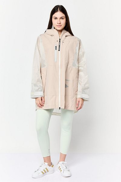 adidas Women Sportswear Fit Long Sleeve Outdoor Jacket, Tan
