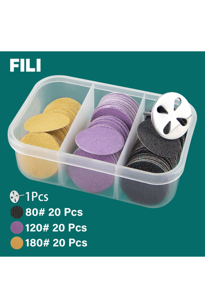 Choice1 مجموعة أقراص باديكير B80-P120-Y180-DD مقاس 25 مم مع ورق صنفرة قابل لل...