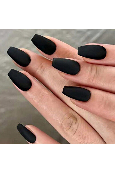 Choice مجموعة أظافر صناعية قصيرة من ARTAUG، 24 قطعة، أظافر صناعية سوداء قصيرة...