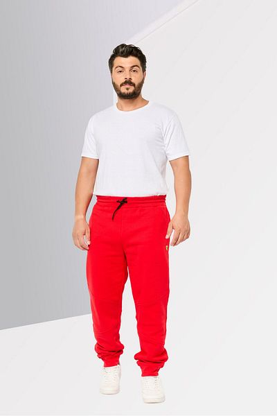 Scuderia Ferrari Men Sportswear Fit Training Pants, Red