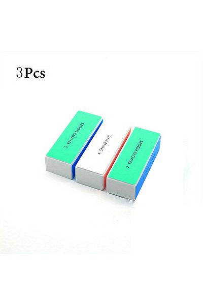 FUMOSIK 3PCS 1/3/5Pcs/Set Nail Buffer Block 4 Way Colorful Buffing Block Shine Polisher Nail Buffing File Ma