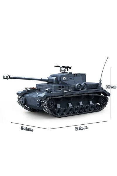 BXA no original box 985pcs Military World War II PZ.KPFW No.4 Type-G Tank Building Block Toy Collection
